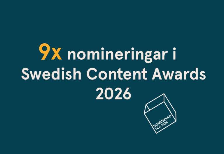 Nomineringsregn över OTW i årets Swedish Content Awards